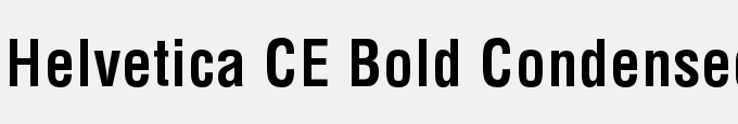 Helvetica CE Bold Condensed